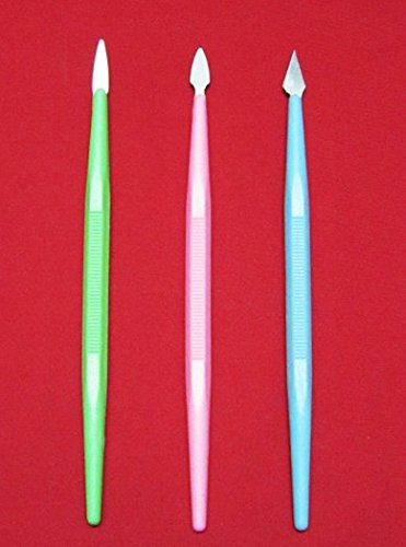 Earlywish 3pcs Dental Lab Ceramic Sculpturing Knife Blade Spatula Porcelain Separator
