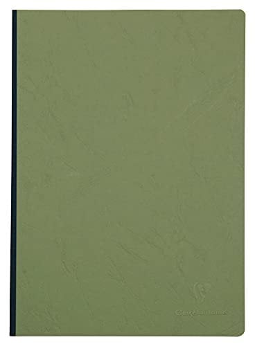 Clairefontaine 791423C Heft A4, Leinen, Age Bag, kariert, 96 Blatt, grün