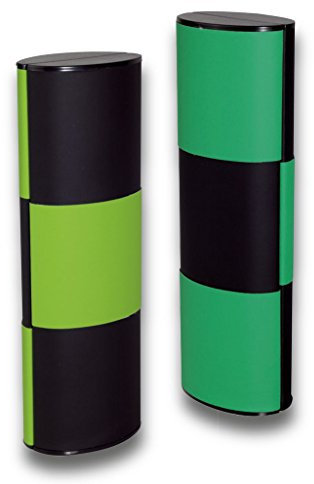 Lifestyle-Optik Zauberetui Brillenetui Logic MEDIUM LANG Bicolor 14115 mit Farbwechsel in schwarz-hellgrün/schwarz-dunkelgrün 180 Grad drehbar