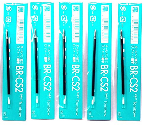 Tombow 0,7 mm schwarze Tinte Nachfüllminen (BR-CS233), für Tombow Multicolor Kugelschreiber Reporter 2, Reporter 3 und Reporter 4, × 5 Pack/insgesamt 5 Stück (Japan Import)