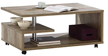 FORTE Bailey Couchtisch, Holzwerkstoff, Eiche Antik, 105 x 60 x 45.60 cm