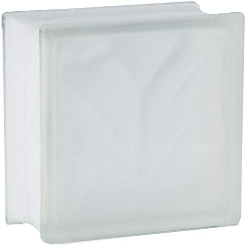 Basic Glasbaustein Wolke klar 2-seitig satiniert 19x19x10 cm - 4 Stück