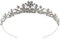 Blumenkranz Tiara FüR Damen - Silberne Krone Mit Strass - Perfekt FüR Hochzeiten Verlobungen Und Partys - Haarreif Mit Eleganten Details