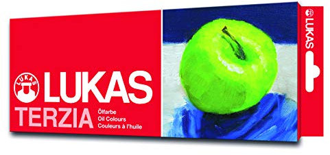 LUKAS TERZIA OIL - Ölfarbe in Studien-Qualität - Set mit 12 x 12 ml Farbtuben, rot