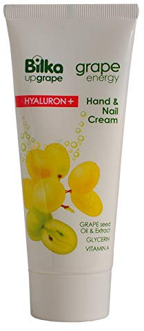 Bilka Upgrape Handcreme HYALURON + Grape Energy - Intensive Handpflege und Nagelpflege mit Hyaluronsäure, Traubenkernöl, Glycerin, Vitamin A, Feuchtigkeitscreme mit UVA-/UVB-Schutz, 100 ml