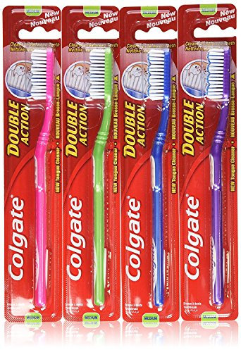 Colgate Zahnbürste Double Action, Medium Mehrfarbig , 1 Stück