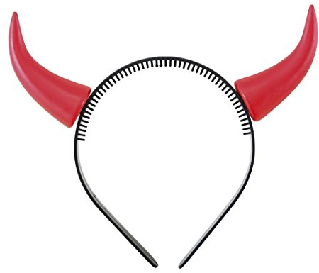 Serre tête de diable petites cornes en plastique