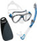 CRESSI Erwachsene, Unisex Big Eyes Evolution & Alpha Ultra Dry, Clear/Blue Masken & Schnorchel, Transparent, Blau, Einheitsgröße