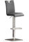 Robas Lund Barhocker Grau mit Lehne Barstuhl drehbar 180 Grad, Hocker höhenverstellbar, PU BAR.DO