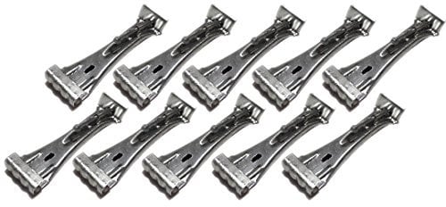 Quick Screw 6 inch Aluminum Hidden Rain Gutter Bracket Hook Clip Style Hangers with pre Inserted 3 Long ¼ hex Head self Drilling Screw (10 Per Package)
