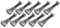 Quick Screw 6 inch Aluminum Hidden Rain Gutter Bracket Hook Clip Style Hangers with pre Inserted 3 Long ¼ hex Head self Drilling Screw (10 Per Package)