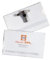Viva 140, Badge in PVC trasparente con gancio e clip in metallo, con cartoncino bianco, 92 x 58 Mm, Confezione da 50 pezzi [Italia]