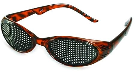 Occhiali stenopeici 415-KMP - piazza Griglia -marrone marmorizzati - incl. Accessori