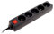 Zenitech - Bloc 5 Prises 16A 2P+T avec Interrupteur - Multiprise Compacte pour Appareils Électriques et Luminaires - Sécurité Enfant - Câble HO5VV-F 3G1mm² - Noir - 1m