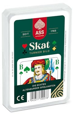 ASS Altenburger 22570027 - Skat - Turnierbild, Kartenspiel im Plastiketui, Yellow
