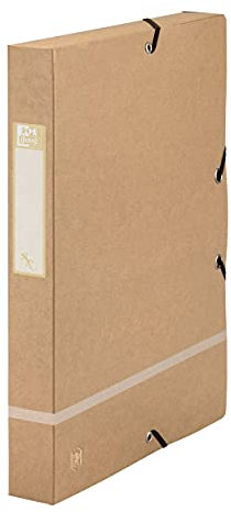 Oxford Sammel-Box, gut für die Umwelt, Rückenbreite 3,5 cm, mit Gummizug, beige
