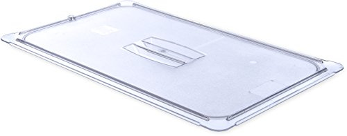 Carlisle FoodService Products Storplus Full-Size Plastic Food Pan Lid for Catering, Buffets, and Restaurants, Polycarbonate, 20.75 x 12.88 Inches, Clear