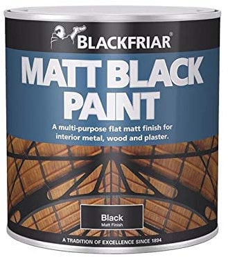 Blackfriar BKFMB500 Matt Black Paint, 500 ml