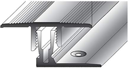 5 Meter (5 x 1 m) Klick-Übergangsprofil Laminat Parkett/Übergangsleiste, Höhe 11 15 mm, 33,5 mm breit, 2-teilig, Alu eloxiert, inkl. Schrauben und Dübel, Farbe: Bronze Hell