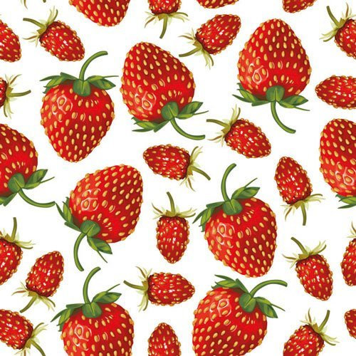 Ambiente Servietten Lunch/Party/ca. 33x33cm Strawberries - Erdbeeren