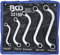BGS 32150 | S-Form Doppel-Ringschlüssel-Satz | Zollgrößen | SW 3/8 - 3/4 | 5-tlg.