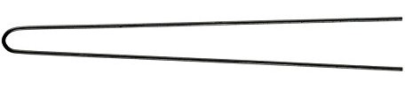 Comair 3150079 Postichenadeln, 50 stück Beutel glatt, 65 x 0.8 mm, schwarz