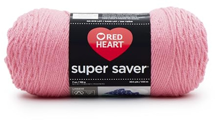 Red Heart Super Saver Yarn-Perfect Pink, Acrylic, 11.67 x 27.4 x 11.67 cm