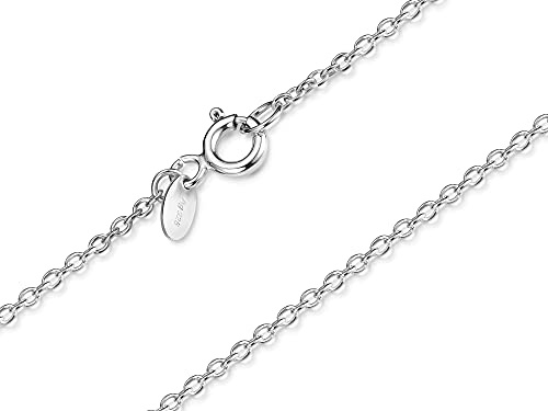 Ärtkedja, silverkedjans bredd: 1,3 mm; längd: 38 cm, 100 cm, äkta 925 sterlingsilver