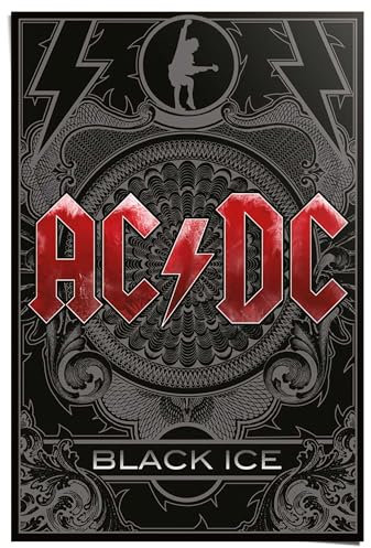 REINDERS Poster, AC/DC, Hobbyraum, Poster, Wanddeko, Room Decor, 150 gr. glänzend Bilderdruckpapier, Schwarz, 91,5x61cm