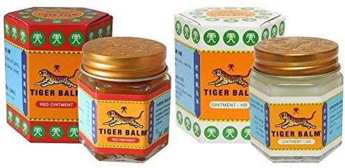 2 x19.4g TIGER BALM RED WHITE Herbal Massage ointment Pain Relief Muscle Menthol