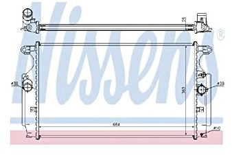 NISSENS Kühler, Motorkühlung 64693 | Kompatibel mit: TOYOTA AURIS, AURIS, AURIS Kombi, AVENSIS Kombi, AVENSIS Stufenheck, VERSO