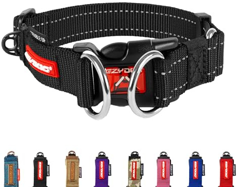EzyDog Double Up Halsband, schwarz, Small (22cm - 29cm)
