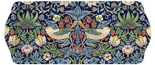 Portmeirion Home & Gifts Pimpernel Strawberry Thief Blue Sandwich Tray, Multicoloured, 16.5 x 38.5 x 2 cm