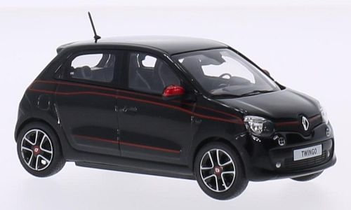 Renault Twingo SL Edition One, schwarz/Dekor, 2014, Modellauto, Fertigmodell, Norev 1:43