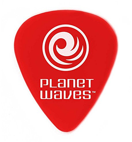 Planet Waves Duralin Standard Guitar Picks Pack of 10 50 mm Red