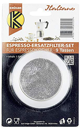 Karl Krüger 506S 1 Filter u. 3 Dichtr. f. Espressok 9 T, Silikon, Weiß