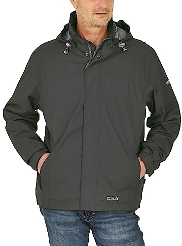 PRO-X elements Funktionsjacke Herren MERAN I Regenjacke mit verschweißten Nähten, Unterarmbelüftung inkl. Packsack I Atmungsaktiv, wasser- & windfest