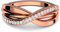 Ring Rotgold von AMOONIC mit Zirkonia (Silber 925 hochwertig vergoldet) Infinity Verlobungsring +Inkl. LUXUSETUI Unendlichkeits Goldring Zirkonia 925er Rotgold Unendlichkeit FF586VGRTZIFA54