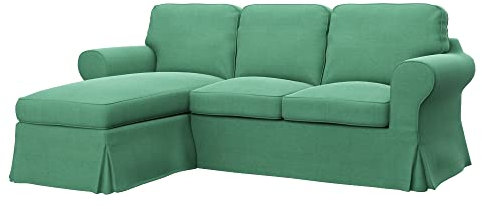 Soferia Sofabezug Kompatibel Mit EKTORP 2er-Sofa Sofaüberzug Sofaüberwurf Sofaschoner Cover Kratzfest Hydrophobie Allergenfrei Elegance Mint