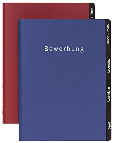 Pagna 22010-02 Bewerbungsmappe SUCCESS, 4-teilig, mit beschrifteten Taben, A4, Blau