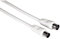 Hama | Cable de antena de 5m (Para conectar un TV o una toma de antena, Doble Blindaje, Para TV por cable), Color Blanco