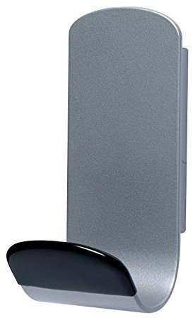 UNILUX STEELY Patère Magnétique Support Métallique Mur, Armoire, Aucune Opération de Perçage, Design Moderne, Gris, 14.8 x 7.6 x 6.8