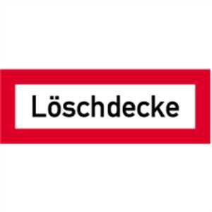 Aufkleber Brandschutz Löschdecke Folie 7,4 x 21,0cm