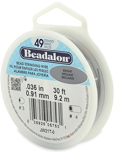 Beadalon Perlendraht, 49 Stränge, 0,91 mm, hell, 9,2 m