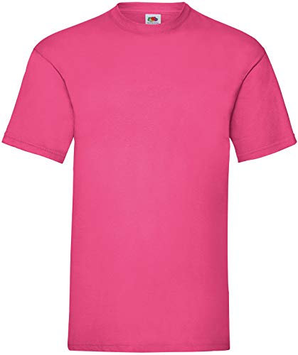Fruit of the Loom Men's Valueweight Short Sleeve T-Shirt, Fuchsia, Medium