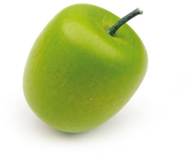 Wooden Play Food - Pretend Play Grocery Shop - Apple, Green (single) by Erzi