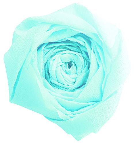 Clairefontaine 901025C Packung mit 10 Bögen Krepppapier, 2 x 0,5m, ideal für Schulaktivitäten, 1 Pack, türkis