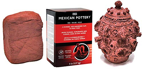 AMACO 216306 Mexican Self-Hardening Clay, 5-Pound, Red