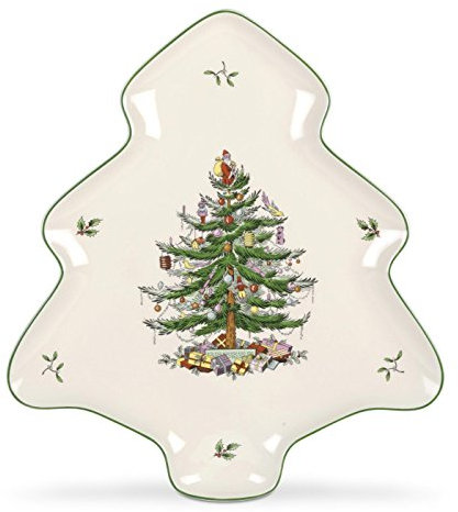 Spode Weihnachtsbaum Christmas Tree-Shaped Platter Tree-Shaped Platter mehrfarbig