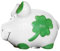KCG Glücksschwein, Minischwein - Geldschwein, Grün, Kunststoff, Einheitsgröße, Art Deco, Sparschwein für Kinder, Unisex